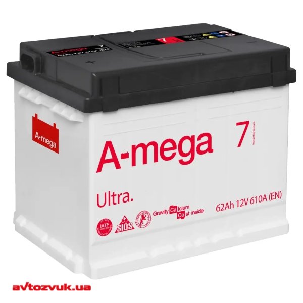 Автомобільний акумулятор A-Mega 6СТ-62 Аз Ultra M7 L. Низькі ціни на сайті ►Avtozvuk.ua