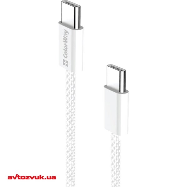 Кабель USB ColorWay Type-C - Type-C PD Fast Charging 60W 3А 2м сірий CW-CBPDCC068-GR