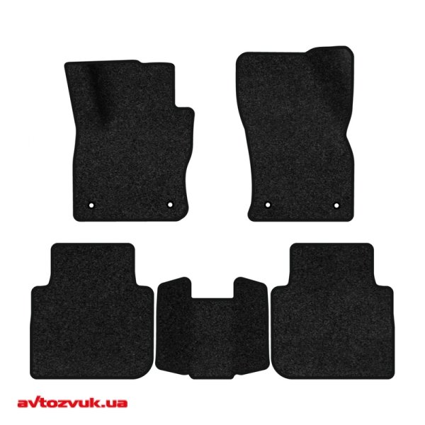 Ворсовые коврики в салон EVAtech Premium Volkswagen Tiguan (Mk 2) Restyling 2020-2023 2 поколения SUV USA Черный кант VW33929CO5AV4VPB