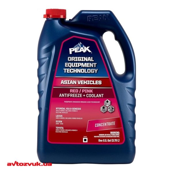 Антифриз PEAK OET ASIAN RED/PINK EXP FS PAR0B3 3,785 л