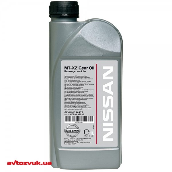 Трансмиссионное масло Nissan MT XZ Gear Oil 75W-80 KE916-99932 1л