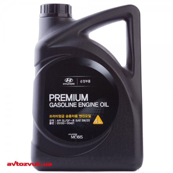 Моторна олива Mobis Premium Gasoline 5W-20 05100-00421 4л Моторна олива Mobis Premium Gasoline 5W-20 05100-00421 4л