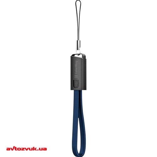 Кабель USB ColorWay USB-microUSB, 2.4А, 0.22м, Blue (CW-CBUM022-BL)