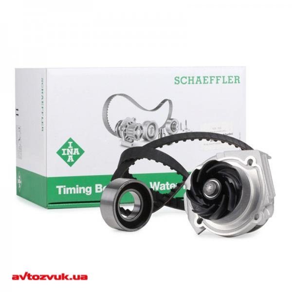 Комплект ременя ГРМ з водяним насосом INA 530 0009 30. Низькі ціни на сайті ►Avtozvuk.ua