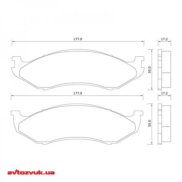 Гальмівні колодки Starline BD S347