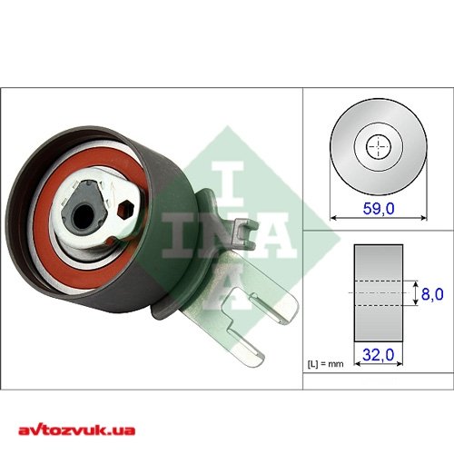 Натяжний ролик зубчастого ременя (ГРМ) INA 531 0859 10