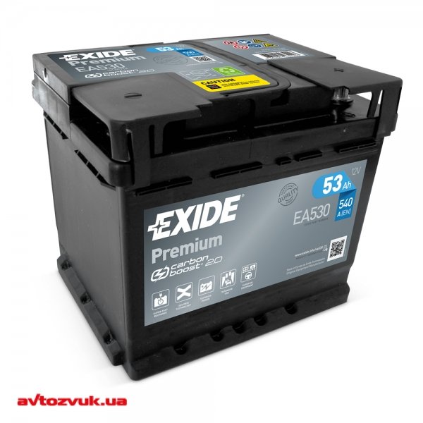 Автомобільний акумулятор EXIDE 6СТ-53 АзЕ PREMIUM EA530. Низькі ціни на сайті ►Avtozvuk.ua