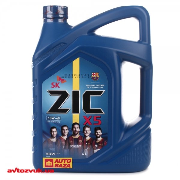 Моторное масло ZIC X5 10W-40 6л