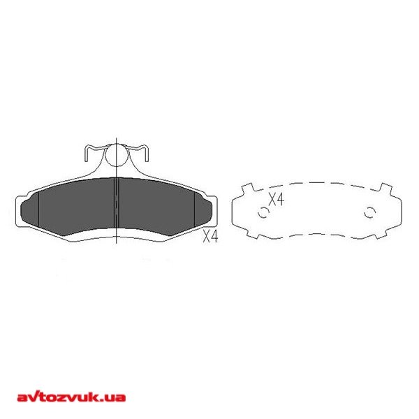 Гальмівні колодки KAVO PARTS KBP-1006
