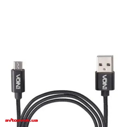 Кабель USB Voin USB - Micro USB 3А 1м black CC-1801M BK Кабель USB Voin USB - Micro USB 3А 1м black CC-1801M BK