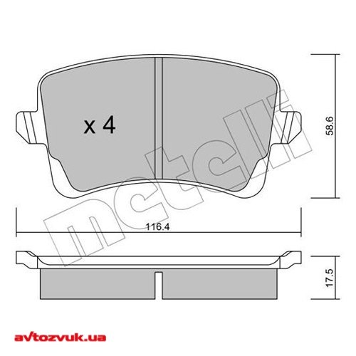 Тормозные колодки METELLI 22-0776-0 Тормозные колодки METELLI 22-0776-0