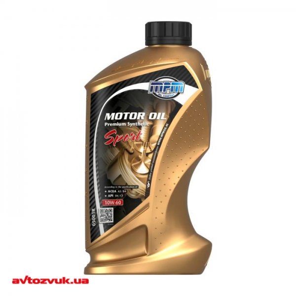 Моторное масло MPM Premium Synthetic Sport 10W60 05001R 1л