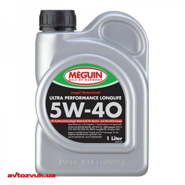 Моторное масло MEGUIN ULTRA PERFORMANCE LONGLIFE 5W-40 4361 1л