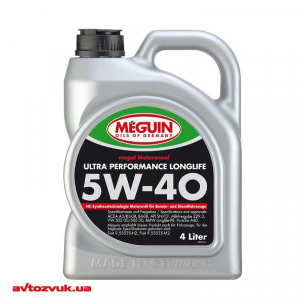 Моторное масло MEGUIN ULTRA PERFORMANCE LONGLIFE 5W-40 6486 4л