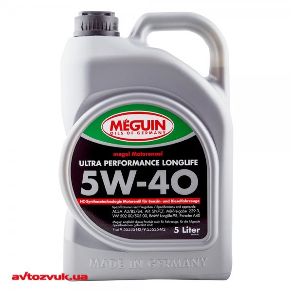 Моторное масло MEGUIN ULTRA PERFORMANCE LONGLIFE 5W-40 6328 5л