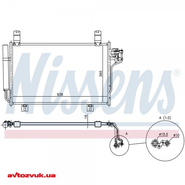 Радіатор кондиціонера NISSENS 940326