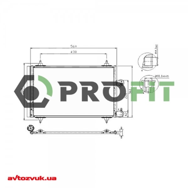 Радіатор кондиціонера Profit 1770-0081