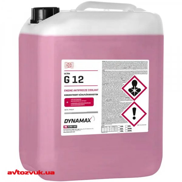 Антифриз DYNAMAX COOL ULTRA G12 -37 червоний 10л