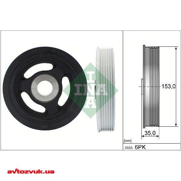 Шкив коленчатого вала INA 544 0104 10