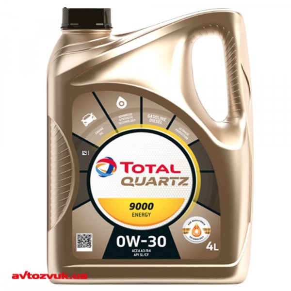 Моторное масло TOTAL Quartz ENERGY 9000 0W-30 4л