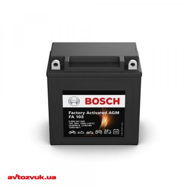 Мото акумулятор Bosch 6СТ-9 Аз 0 986 FA1 030. Низькі ціни на сайті
