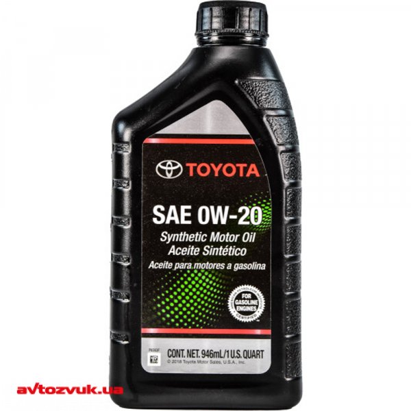 Моторное масло Toyota Synthetic Motor Oil 0W-20 002790WQTE 0.946л