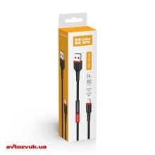 Кабель iPhone/iPod/iPad ColorWay USB - Apple Lightning (PVC - red head) 2.4А 1м CW-CBUL064-BK 2 из 2