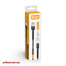 Кабель iPhone/iPod/iPad ColorWay USB - Apple Lightning (nylon - long head) 2.4А 1м CW-CBUL063-BK 2 из 2