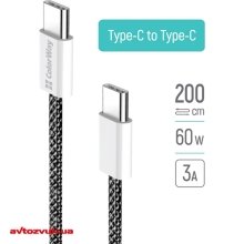 Кабель USB ColorWay Type-C - Type-C PD Fast Charging 60W 3А 2м чорний CW-CBPDCC068-BK 2 из 3