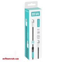 Кабель USB ColorWay Type-C - Type-C PD Fast Charging 60W 3А 2м чорний CW-CBPDCC068-BK 3 из 3
