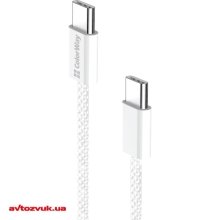 Кабель USB ColorWay Type-C - Type-C PD Fast Charging 60W 3А 2м сірий CW-CBPDCC068-GR