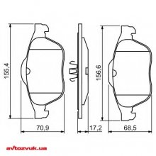 Гальмівні колодки Bosch 0 986 494 033 5 из 5