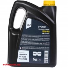 Моторное масло S-POWER PROFESSIONAL STANDARD 10W-40 5л 2 из 3