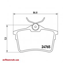 Гальмівні колодки Brembo P 61 084 4 из 4