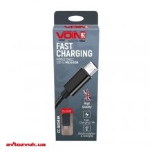 Кабель USB Voin USB - Micro USB 3А 1м black CC-1801M BK 2 из 2 Кабель USB Voin USB - Micro USB 3А 1м black CC-1801M BK 2 из 2