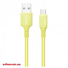 Кабель USB ColorWay USB-MicroUSB (soft silicone) 2.4А 1м CW-CBUM043-Y