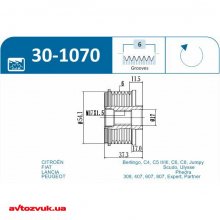 Шкив генератора IJS GROUP 30-1070 2 из 2