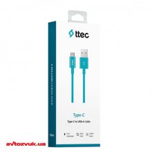 Кабель USB ttec Type C Charge Data Cable  Turquoise 2DK12TZ 2 из 2