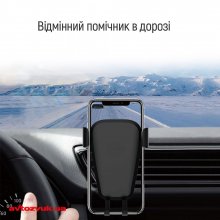 Держатель для мобильных устройств ColorWay Metallic Gravity Holder 3 Black CW-CHG14-BK 3 из 7