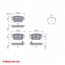 Тормозные колодки Bosch 0 986 494 984 2 из 2
