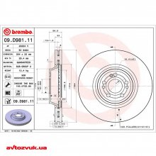 Гальмівний диск Brembo 09.D981.11 2 из 2
