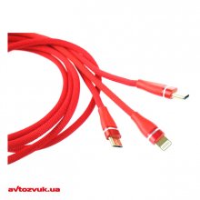 Кабель USB AMIO Lightning/USB C/micro USB 1.2м UC-7 (02178) 2 из 2