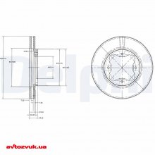 Тормозной диск DELPHI BG2798